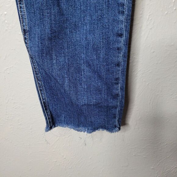 Rag & Bone Womens dre Distressed capri Jeans sz 32 Denim Frayed Mid Rise Blue - Picture 6 of 11